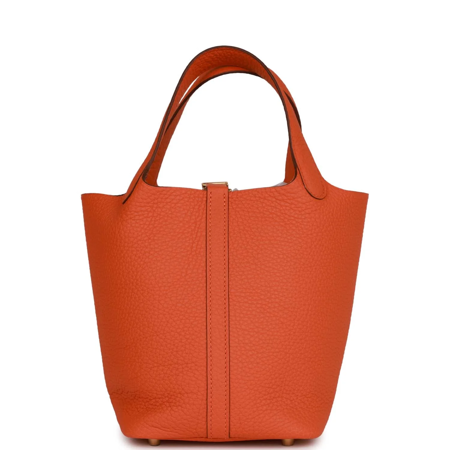 Hermès Picotin Lock 18 Orange H Clemence Gold Hardware